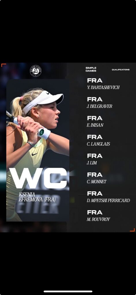 2025-05 Eleejah Inisan à Roland Garros 2025