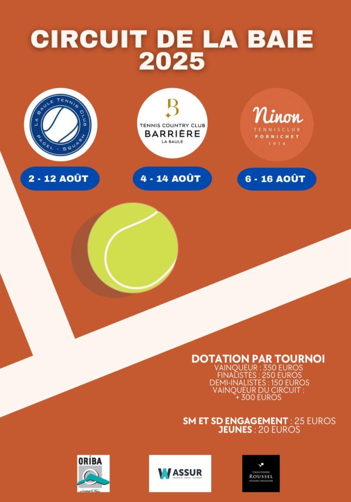 Tennis : Circuit de la Baie 2025 avec W Assur